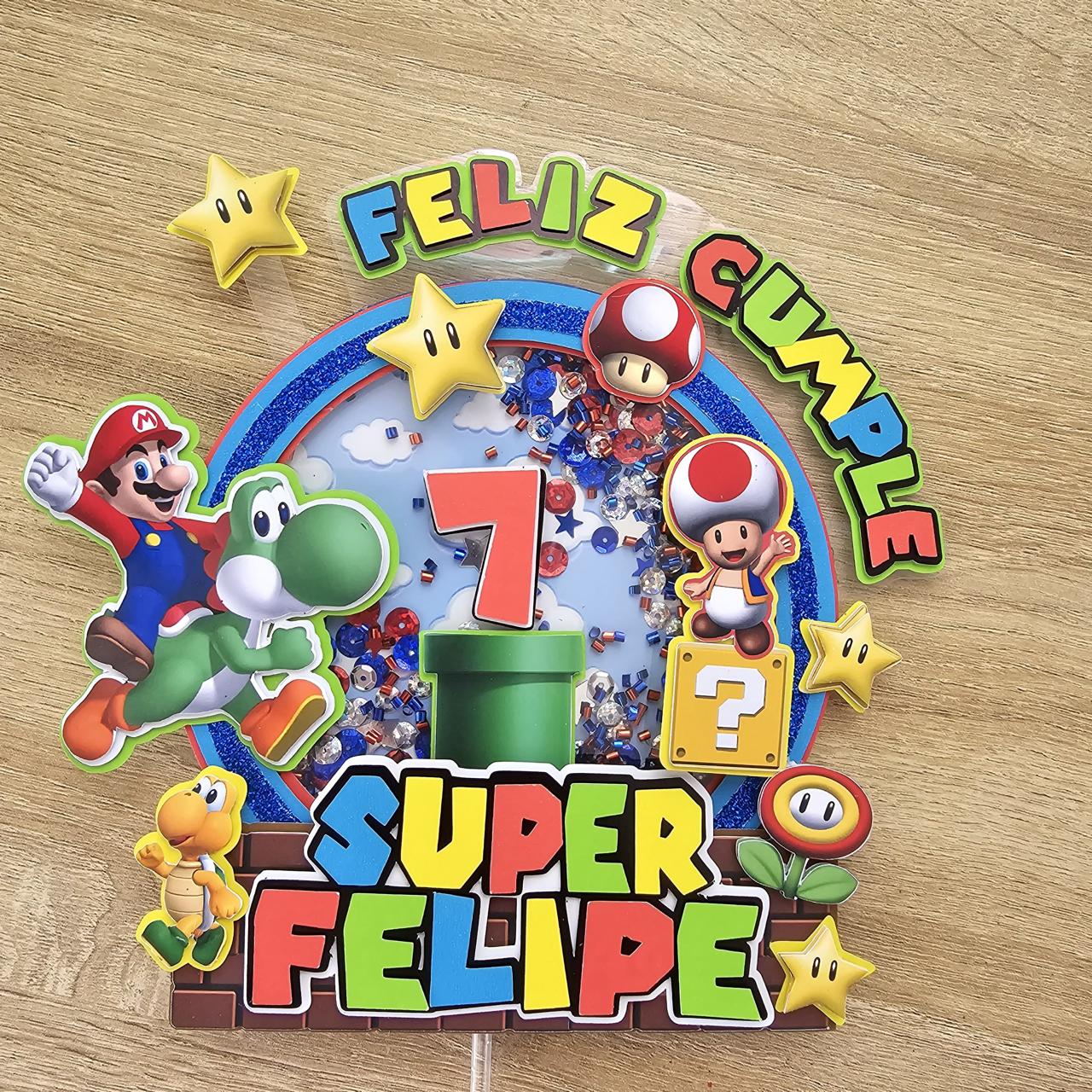 Cake Topper Deluxe de Mario Bross