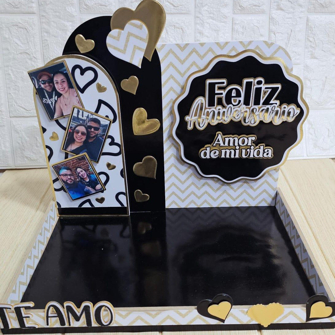 Bandeja Decorada de Feliz Aniversario