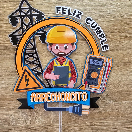 Cake Topper Sencillo de Ingeniero
