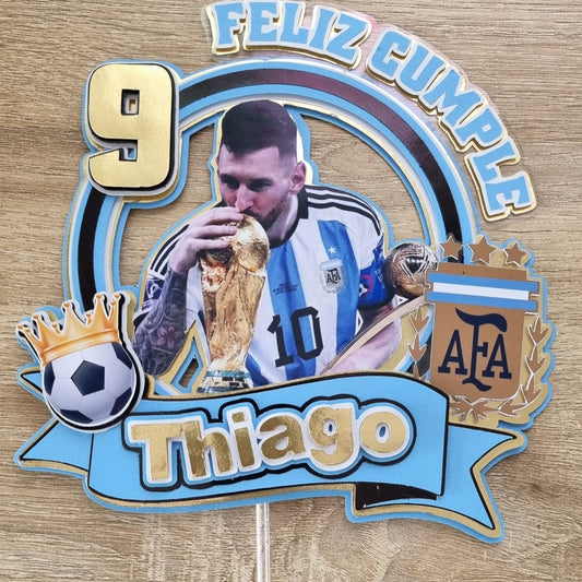 Cake Topper Sencillo de Messi