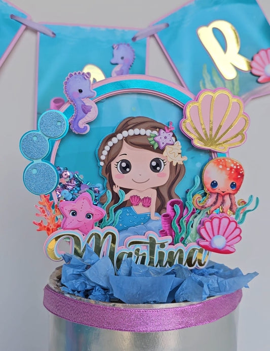 combo personalizado para fiestas de sirena